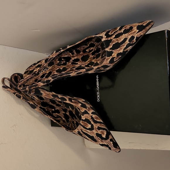 ♤ Dolce & Gabbana Leopard Print Heels - Picture 6 of 6